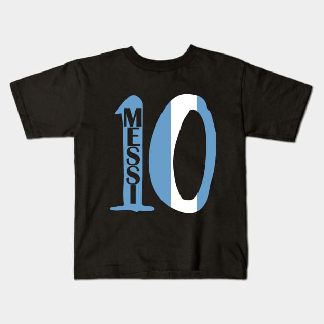 Lionel Messi Kids T-Shirt by hristartshop